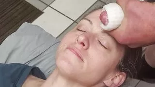 Homemade amateur facial cumshot