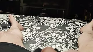 Wanking and edging my fat cock. Part 1