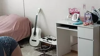 I spied on my mother-in-law and how she was cleaning up the room naked