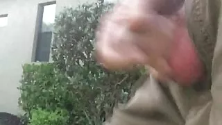 A Short Walk In the Yard Rubbing My Penis