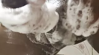 Real Indian massive Big Black Thick Dick erection while bathing and who wanna take  my dick  into her pussy and.cum hard