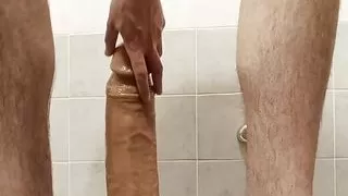 Taking Dominic Pacifico xxl anal dildo balls deep