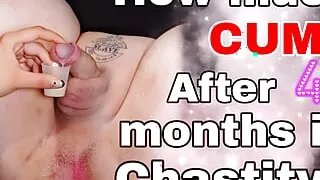 Training Zero Femdom Cum Ruined Orgasm in Chastity Cage Post Orgasm Ballbusting CBT Real Homemade Milf Stepmom Bondage BDSM