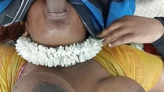 Tamil wife deep mouth fucking for her husband cock