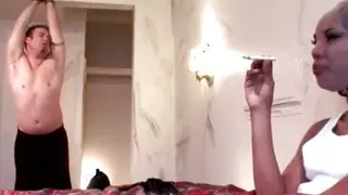 Super Hot Blonde Is to Watch Her BF Have a Threesome with Brunette Girls