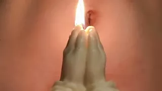 I play with my body and candle fire