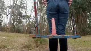 I Play on The Swing with My Big Dildo