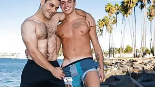 Tatted Hairy Jock Drilled By Cute Twink - NextDoorBuddies