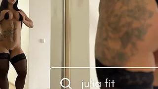 Sinful Girl in Black Stockings With Wet Pussy