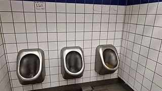 Public restroom on german national road with pee and public cum in the wc