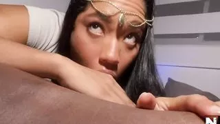 Cute Indian girl gets caught sucking bbc -amateur couple- nysdel