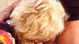 Wild German granny in stockings wants cum so bad