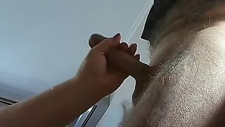 Stepmom's hands and mouth give me pleasure and I cum