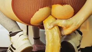 destroyed fist cunt blooms after taking a giant dildo