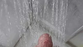 Peed in the shower and then washed my cock with soap.