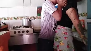 The pregnant neighbor is at that stage of pregnancy where she suffers from hot flashes