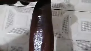 The man solo massage and increase the big cock size