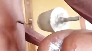 Ebony Teen Receiving Some Serious Back Shots