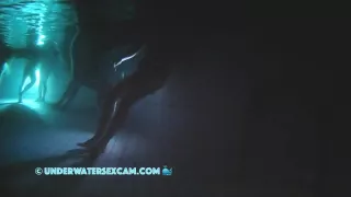 Shameless Couple Fucks At Night In A Crowded Public Swimming Pool