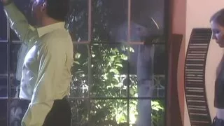 Confident Brunette Seduces a Man and Gets a Load of Cum on Her Face.