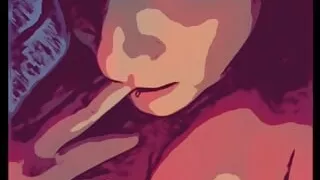 solo female as adult comic milf masturbating