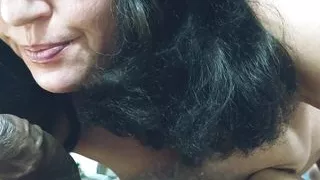 Petite girl sucks bbc and moans with pleasure