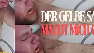 Gay bear has his pee injected into his mouth