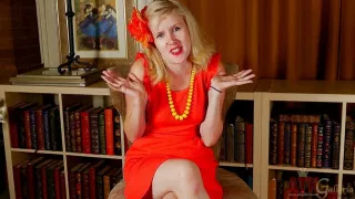 Blonde cutie masturbates in front of camera