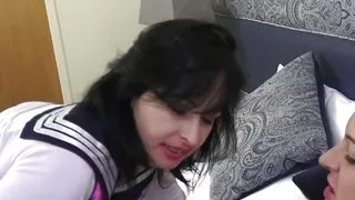 2 kinky students having their lesbian experience especially for their pervert professor