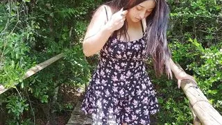 Hiker interrupts outdoor photo session