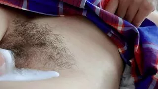 step daddy fuck hairy dirty dripping creamy pussy close p and cuumshot orgasm