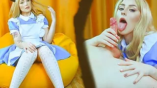 Sexy Alice's adventures in a Pornland, cosplay POV Spooky Boogie