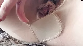 homemade closeup sexy milf munichgold masturbates in nylons please jerk off with me and have fun