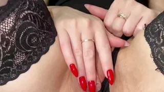 I'm watching my young stepmom with big tits fucking with a dildo