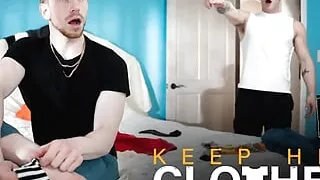 Creepy Muscle Jock Caught Wearing Stepbrother's Cum Filled Socks