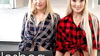 Lesbea Lovita Fate lesbian scissoring orgasm with blonde Belgian roommate
