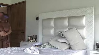 black maid with huge breast is getting pounded by her boss