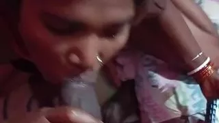 Bhabhi ka deep blowjob cum in mouth