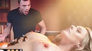 SHAME4K. Nyotaimori Means Fuck Me Harder for Sushi Odalisque