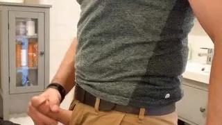 I jerk off in the kitchen thinking about you with my big cock