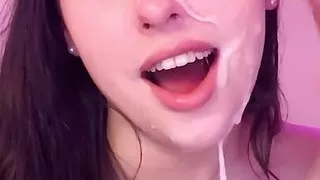 I was so happy about that big load on my face