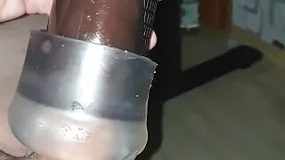 oiled handjob with my Flashlight