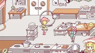 Futanari Di Funghi FUTA Hentai Game Ep.1 giving then shemale cum as special sauce in the restaurant !