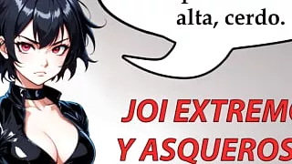JOI extreme and disgusting hentai in Spanish.