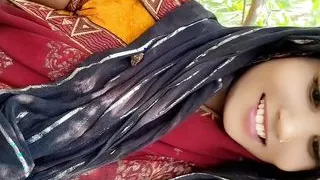 Indian beautiful sister-in-law taken outdoors and fucked hard when she was alone in the garden