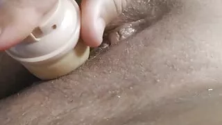 Watch naughty mom use anal bead to make pussy wet and creamy