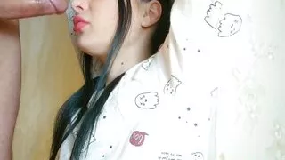 Hard face fuck,cum in throat and swallow