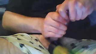 Hairy Cock Vacuum Sucking With Juice Flask And Balls In Vacuum Pump