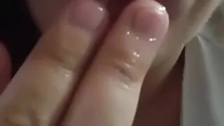 Excited sucking my fingers