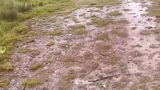 Long naked walk outside